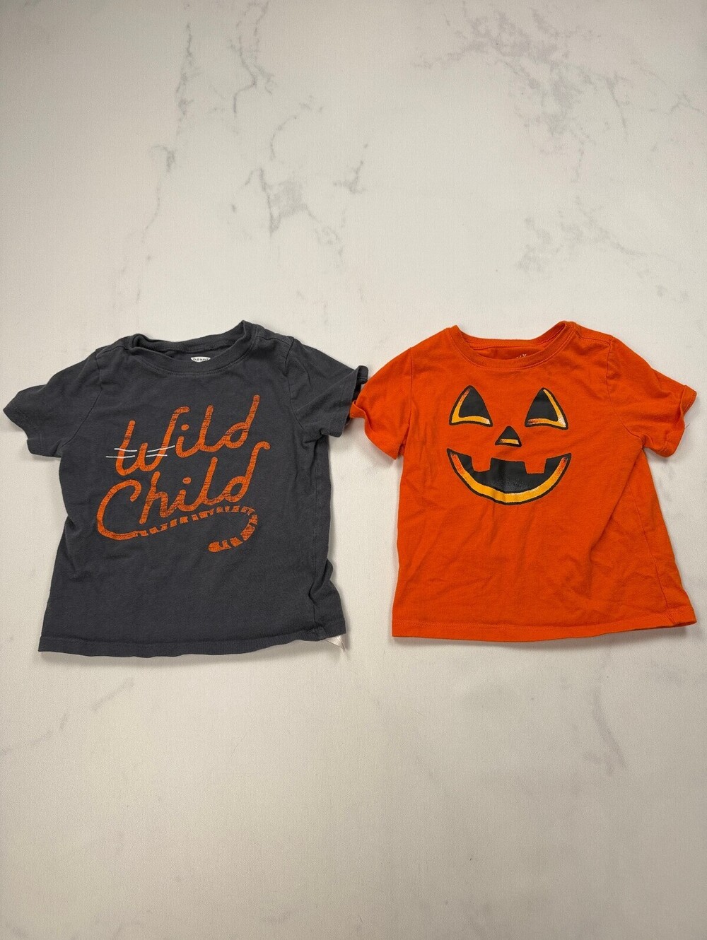 Old Navy Celebrate Halloween Wild T-Shirt Gray 1990s Style Lot of 2 - Boys 3T